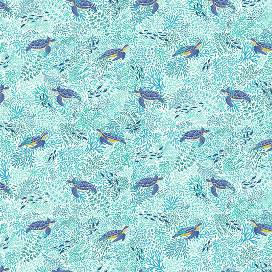 Deep Blue Sea Turtles White