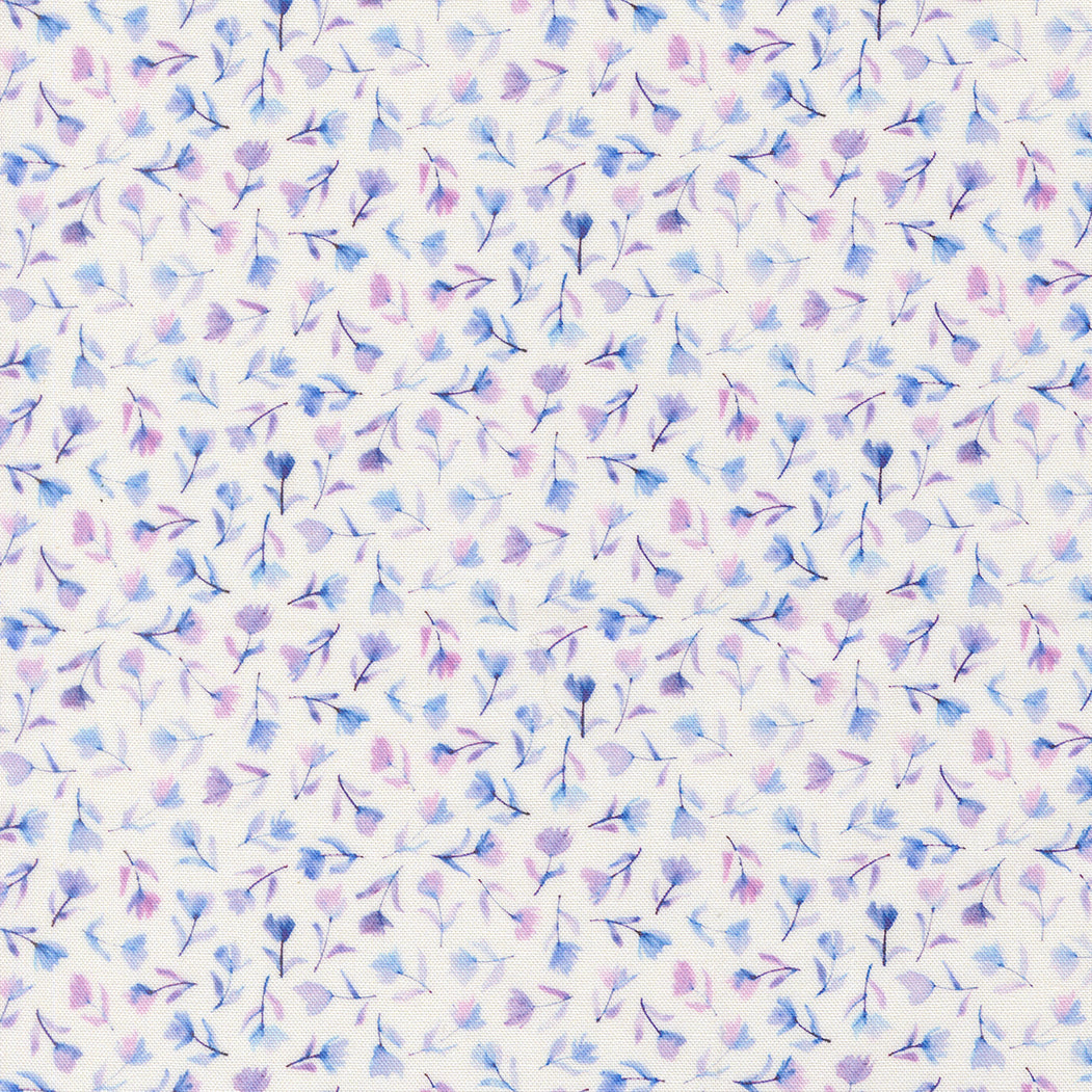 Delphinium by Janet Clare for Moda
