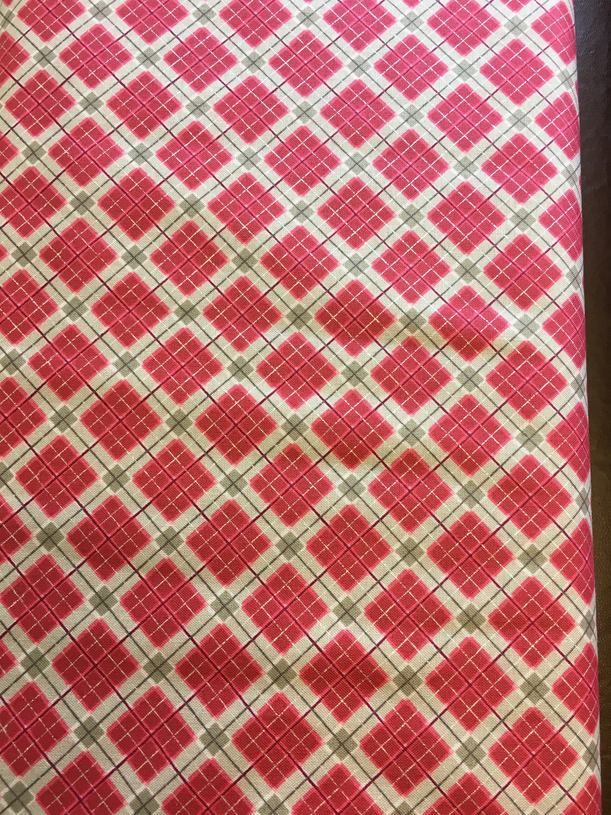 Lewis and Irene red/gold check image 0