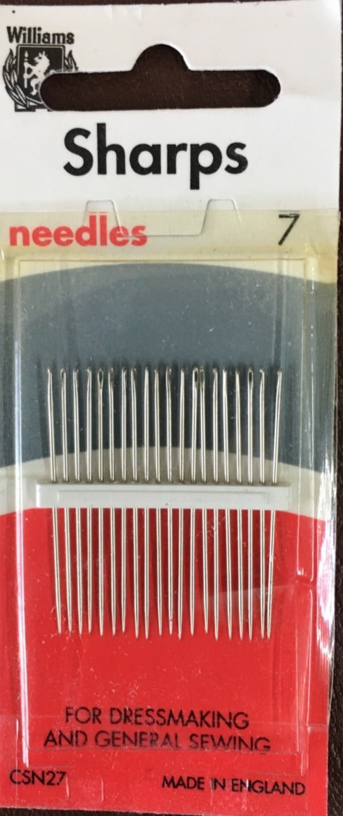 Dressmaking Sharp Needles size 7 by Williams image 0