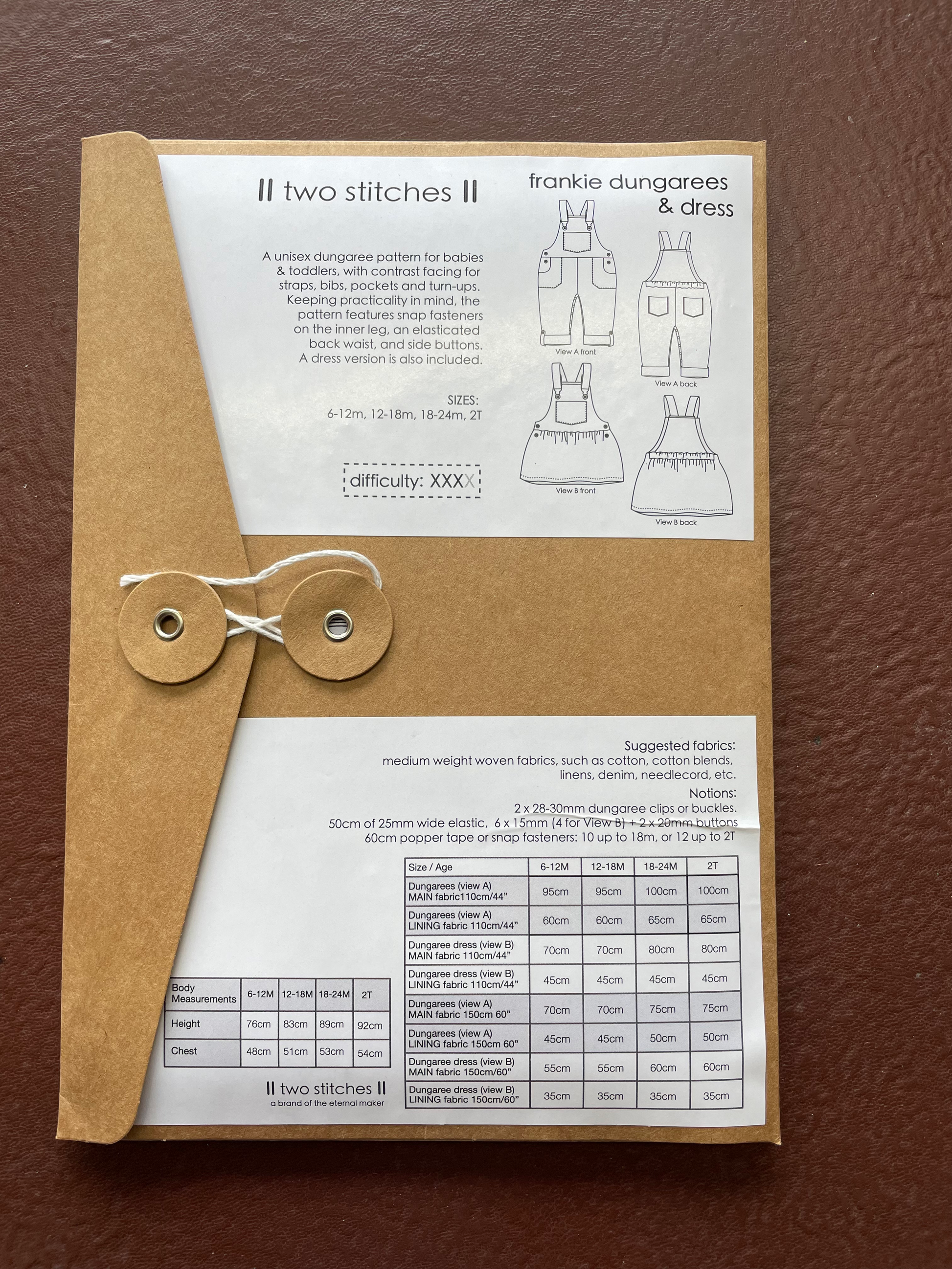 Frankie Dungarees and pinafore dress by Two Stitches image 1