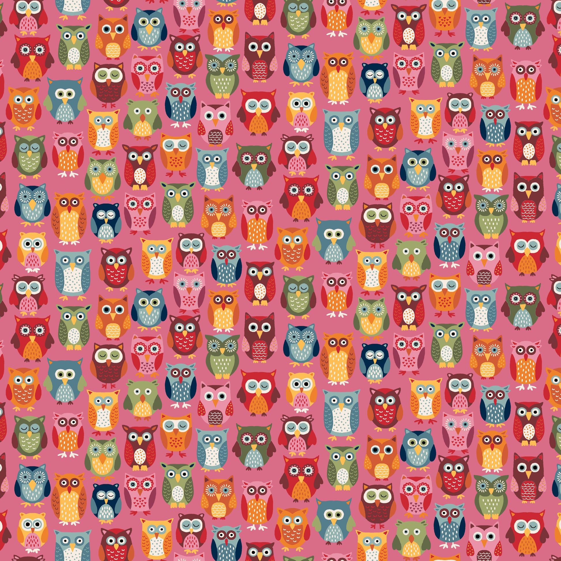 Autumn Days Owls - Pink image 0