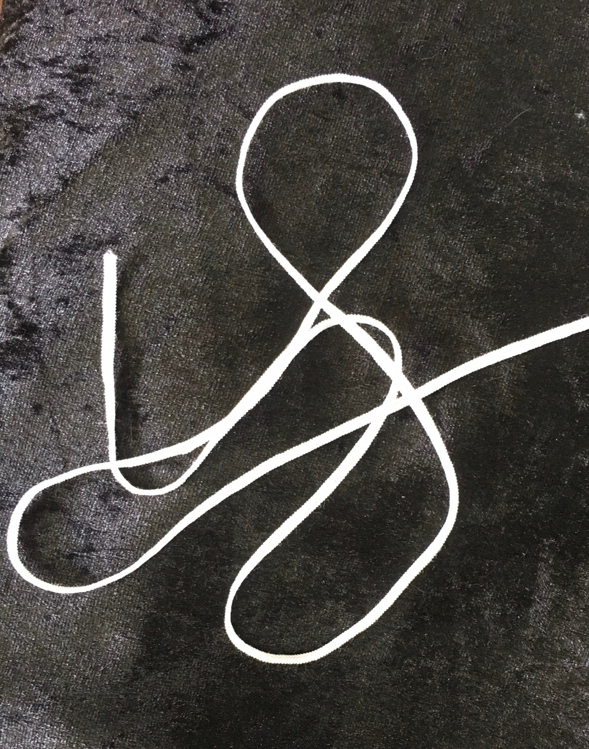 3mm soft woven white elastic image 0