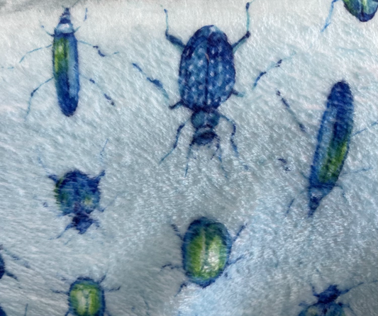 Super soft fleece with beetle theme image 0