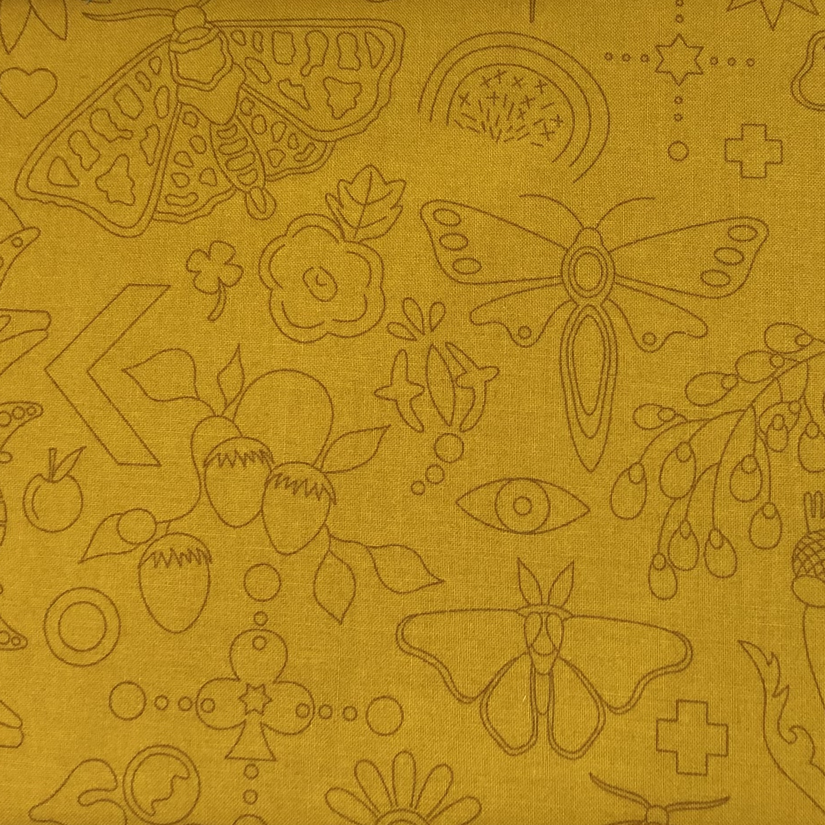 Embroidery by Alison Glass Mustard image 0