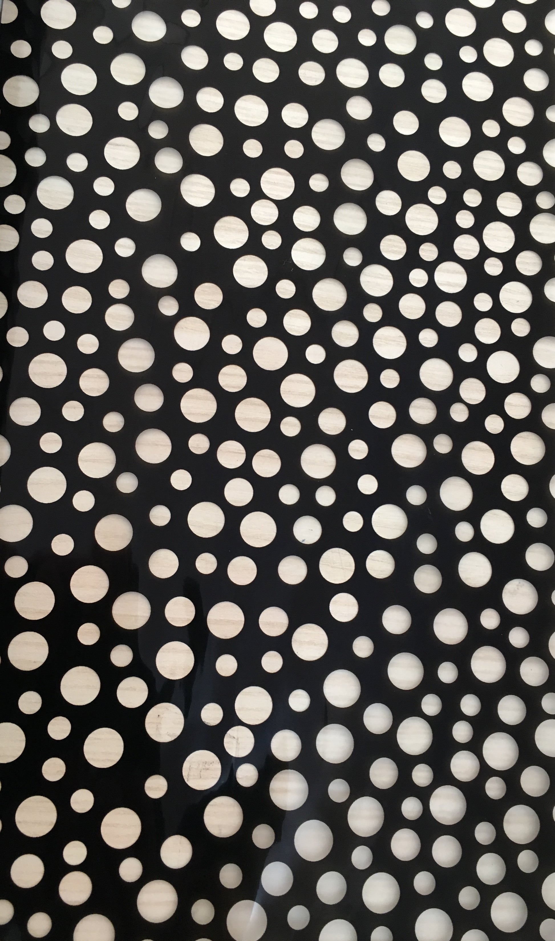Black raincoat fabric with transparent spots image 0