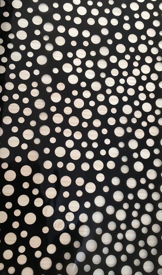 Black raincoat fabric with transparent spots image 0