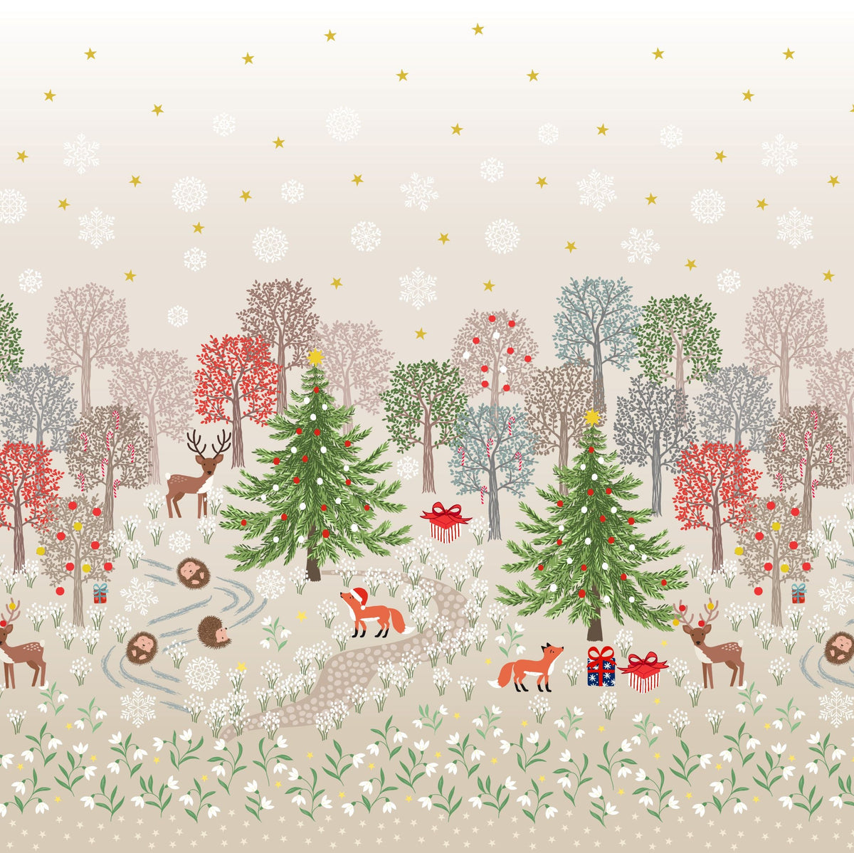 Christmas in Bluebell Wood - Double Border for Lewis and Irene