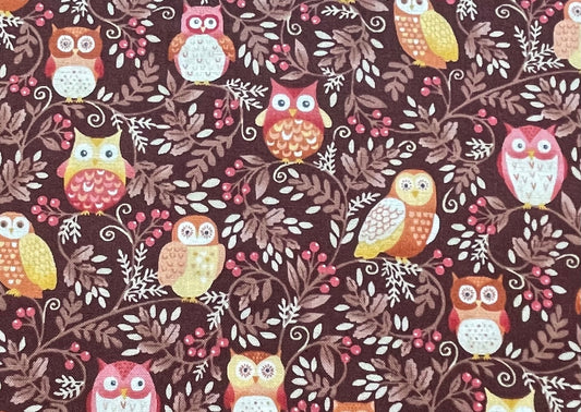 Hello Autumn - Owls on Brown