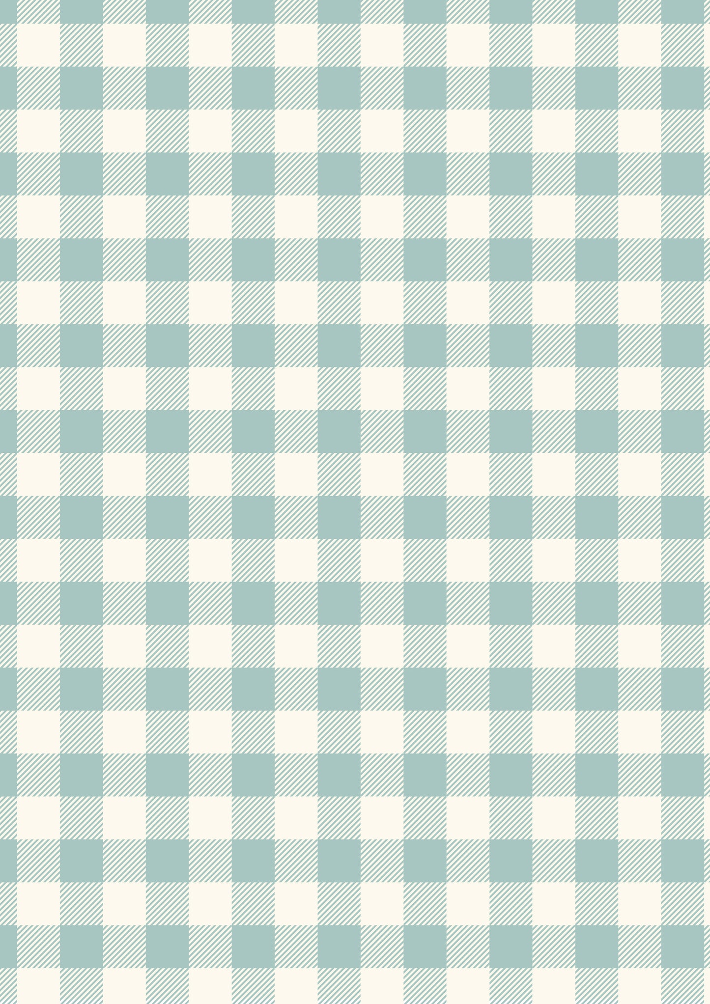 Country Comforts - duck egg buffalo check flannel by Lewis and Irene