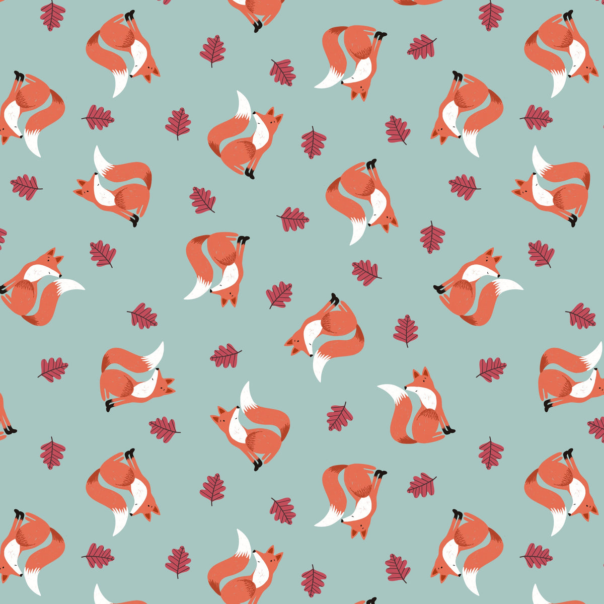 Friendly Fox on Flannel by Lewis and Irene