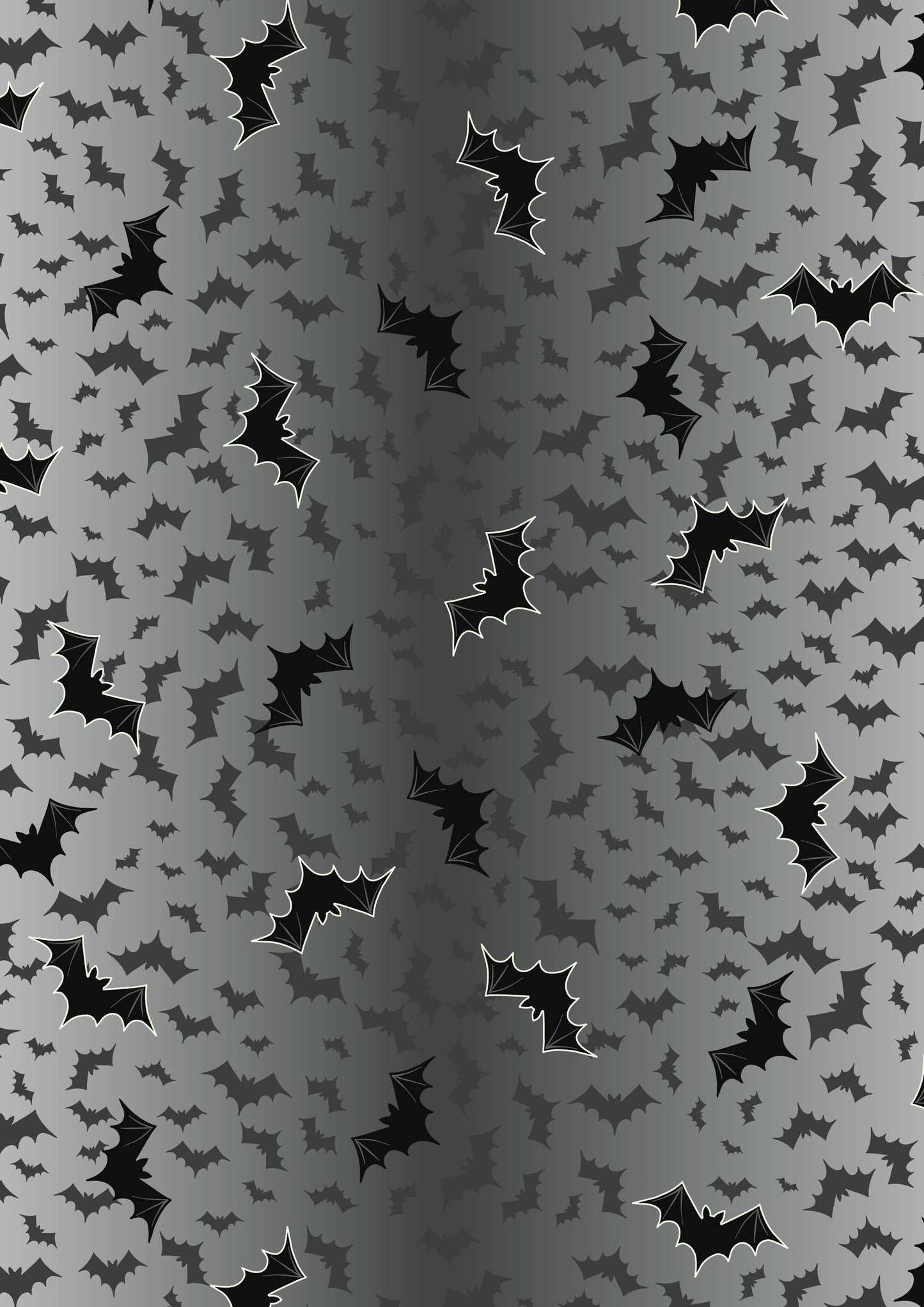 Transylvania Glow Bat Ombre Grey by Lewis and Irene