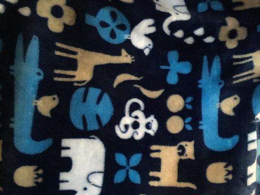 Supersoft polar fleece, jungle animals image 0
