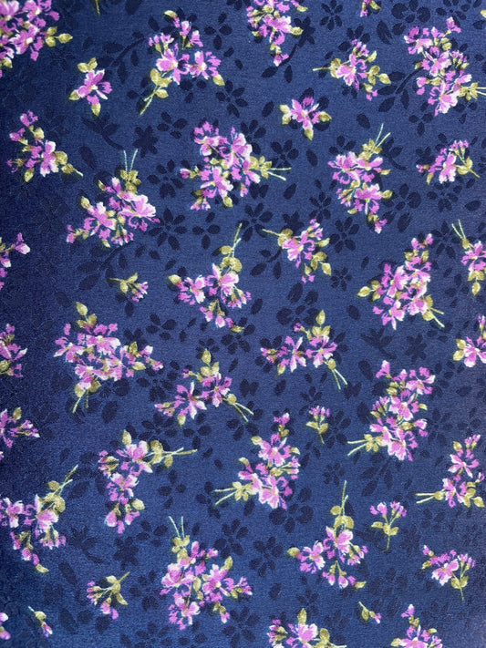 Jacquard floral print satin image 0