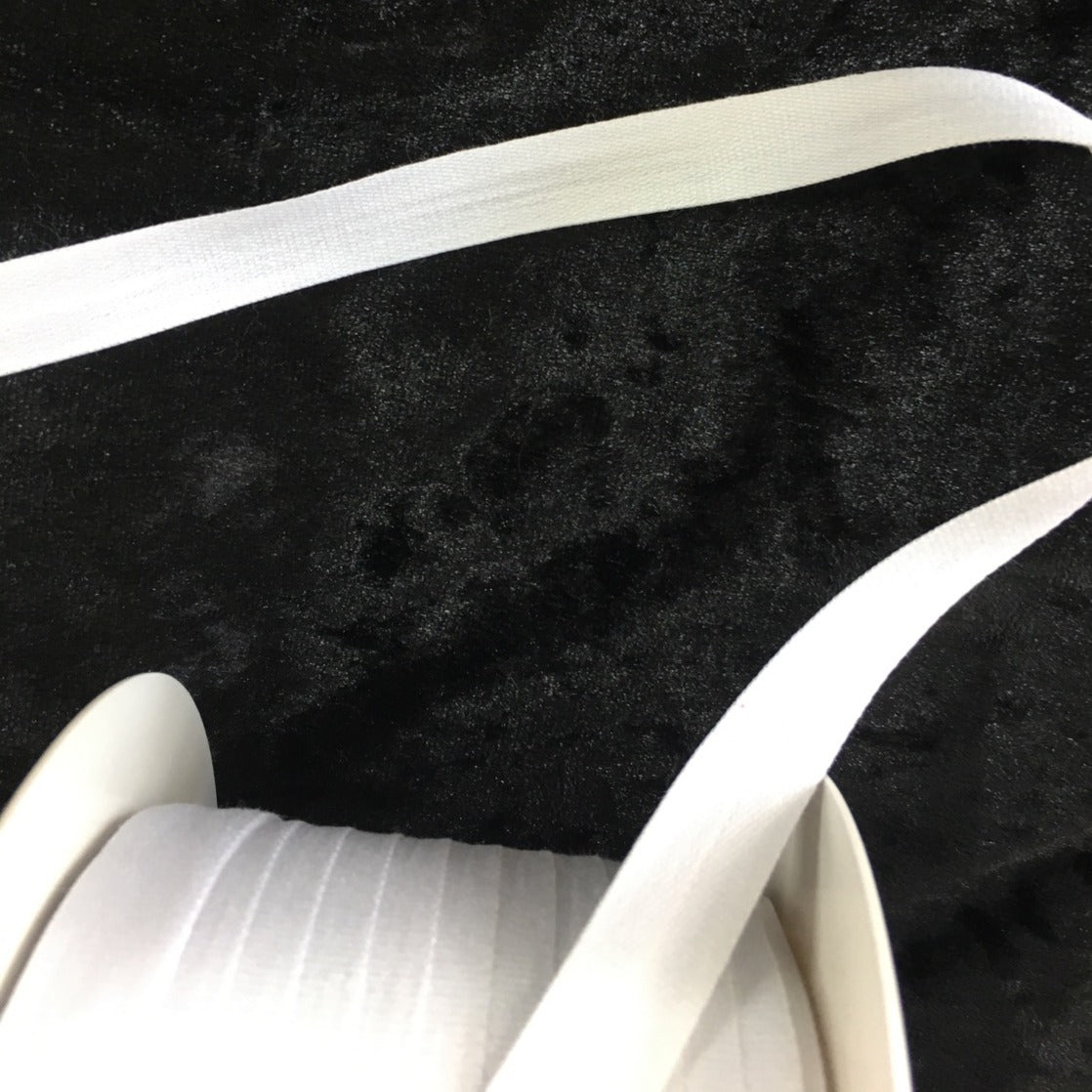 15mm Cotton Tape     Black/white image 0