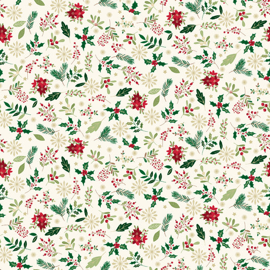 Cosy Christmas Foliage - Cream image 0