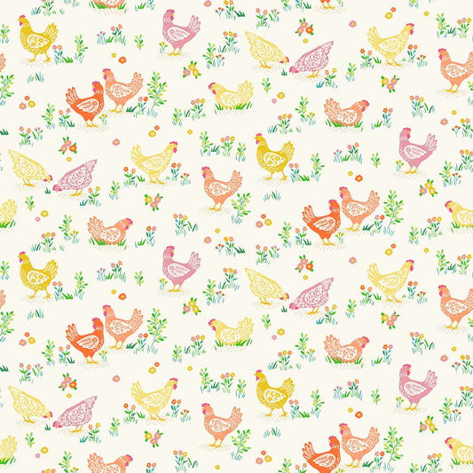 Hello Spring Happy Hens - Cream image 0