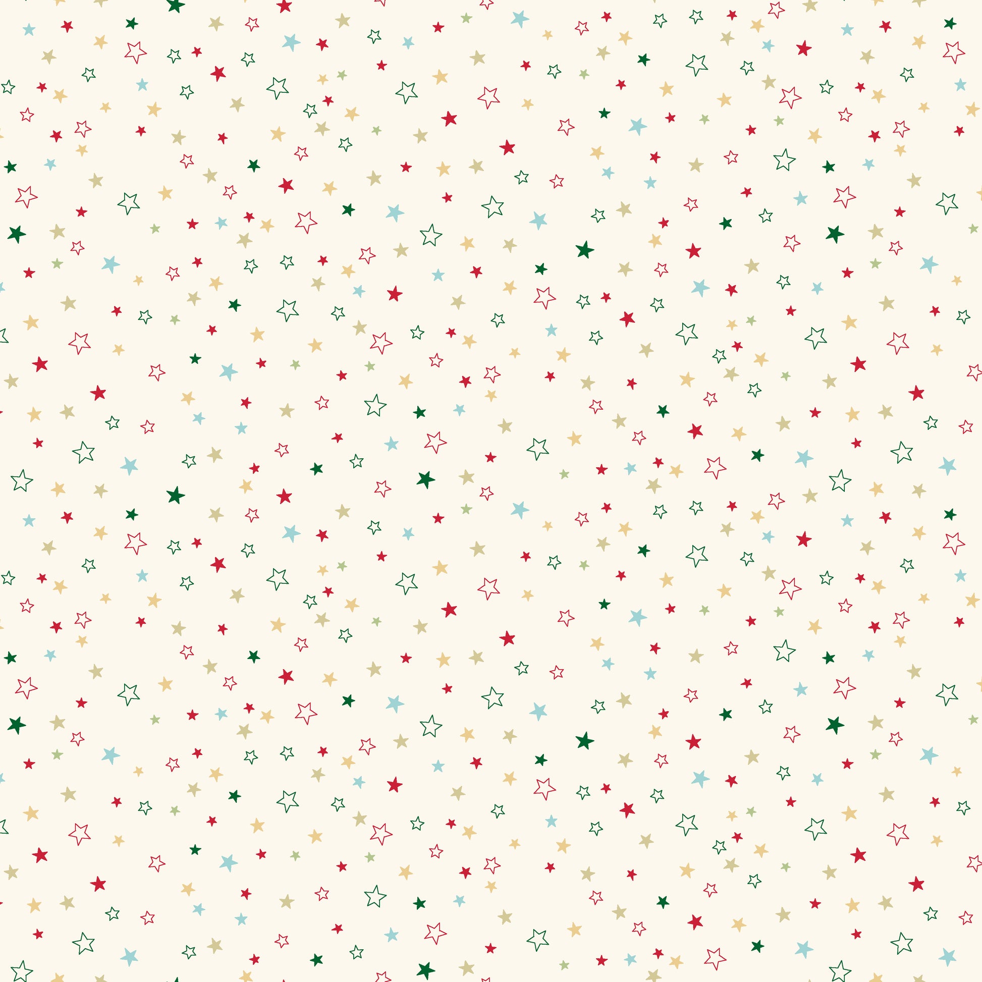 Cosy Christmas Stars - Cream image 0