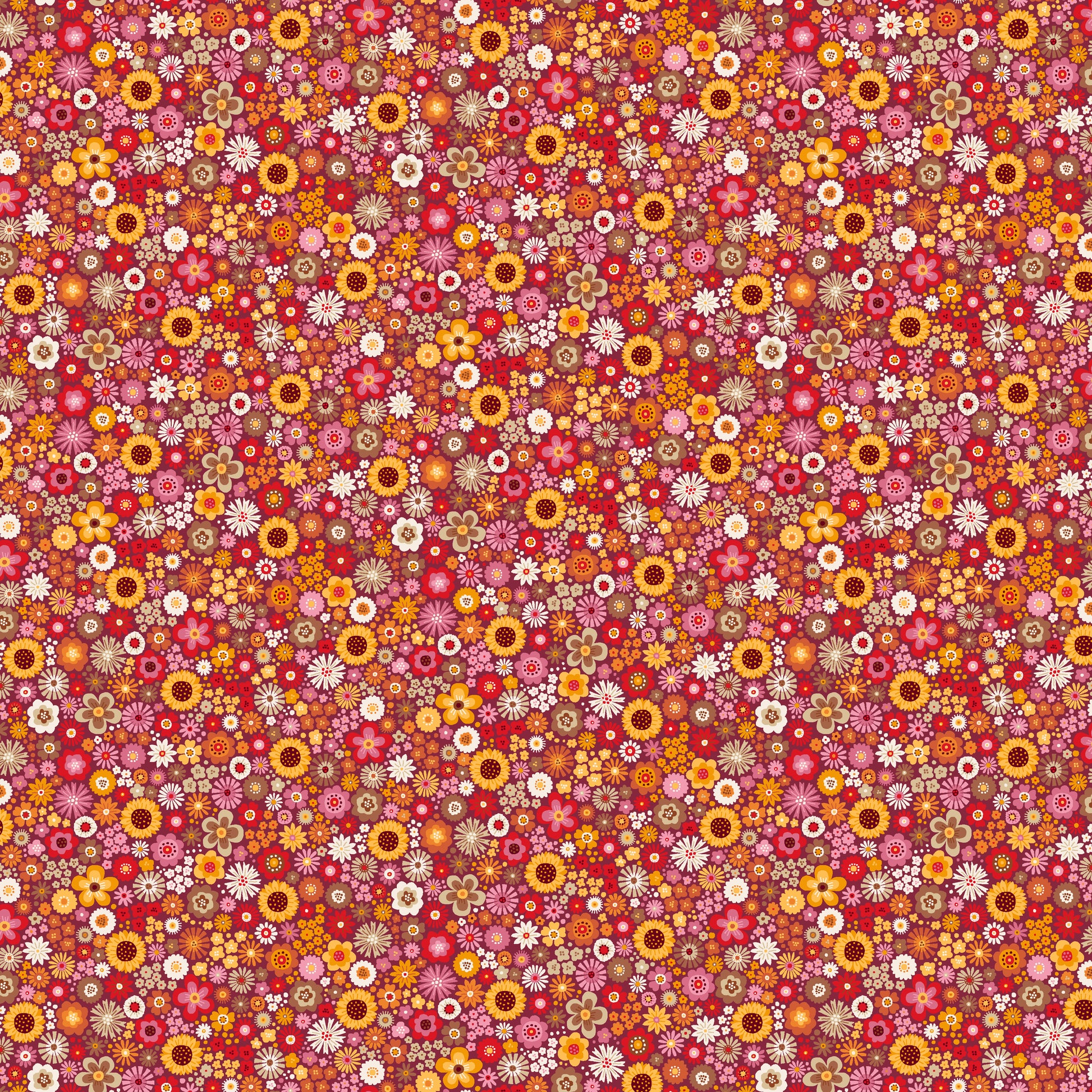 Autumn Days Mini Floral - Red image 0