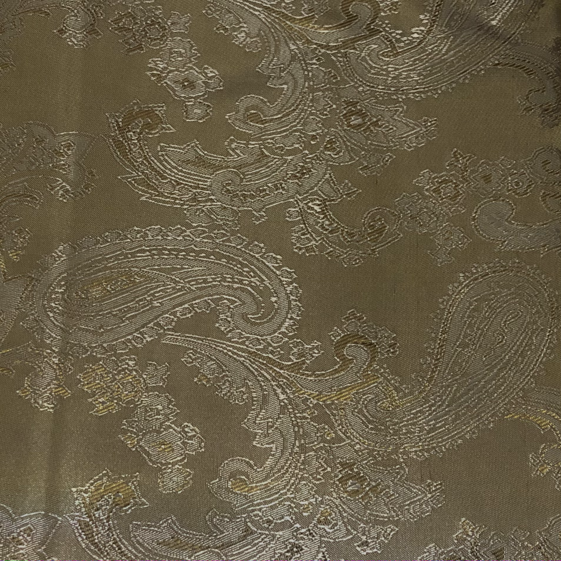 Gold paisley polyester lining image 0