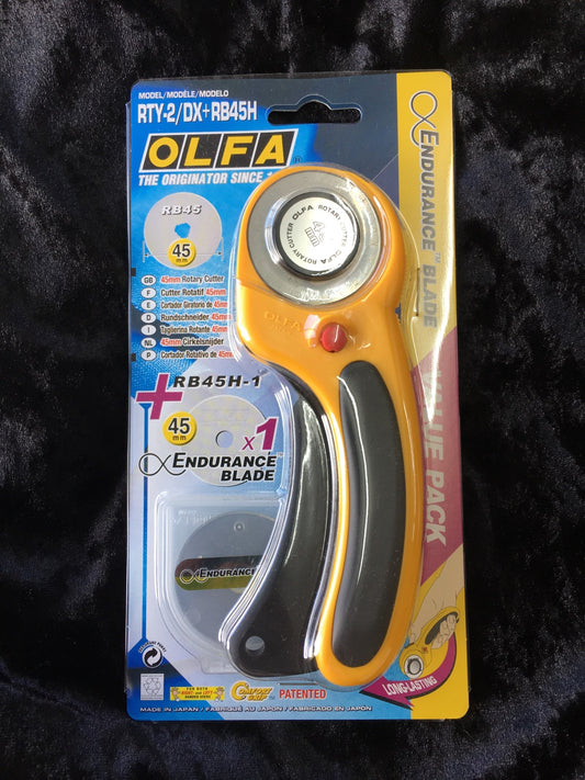 Olfa 45 rotary cutter with safety handle RTY-2/DX image 0