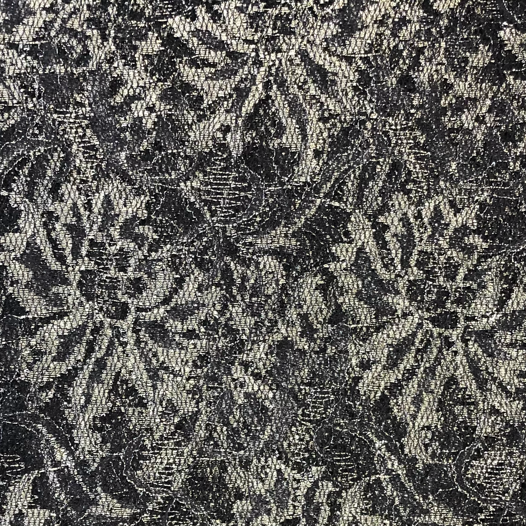 Black Tulle  with gold floral detail image 1