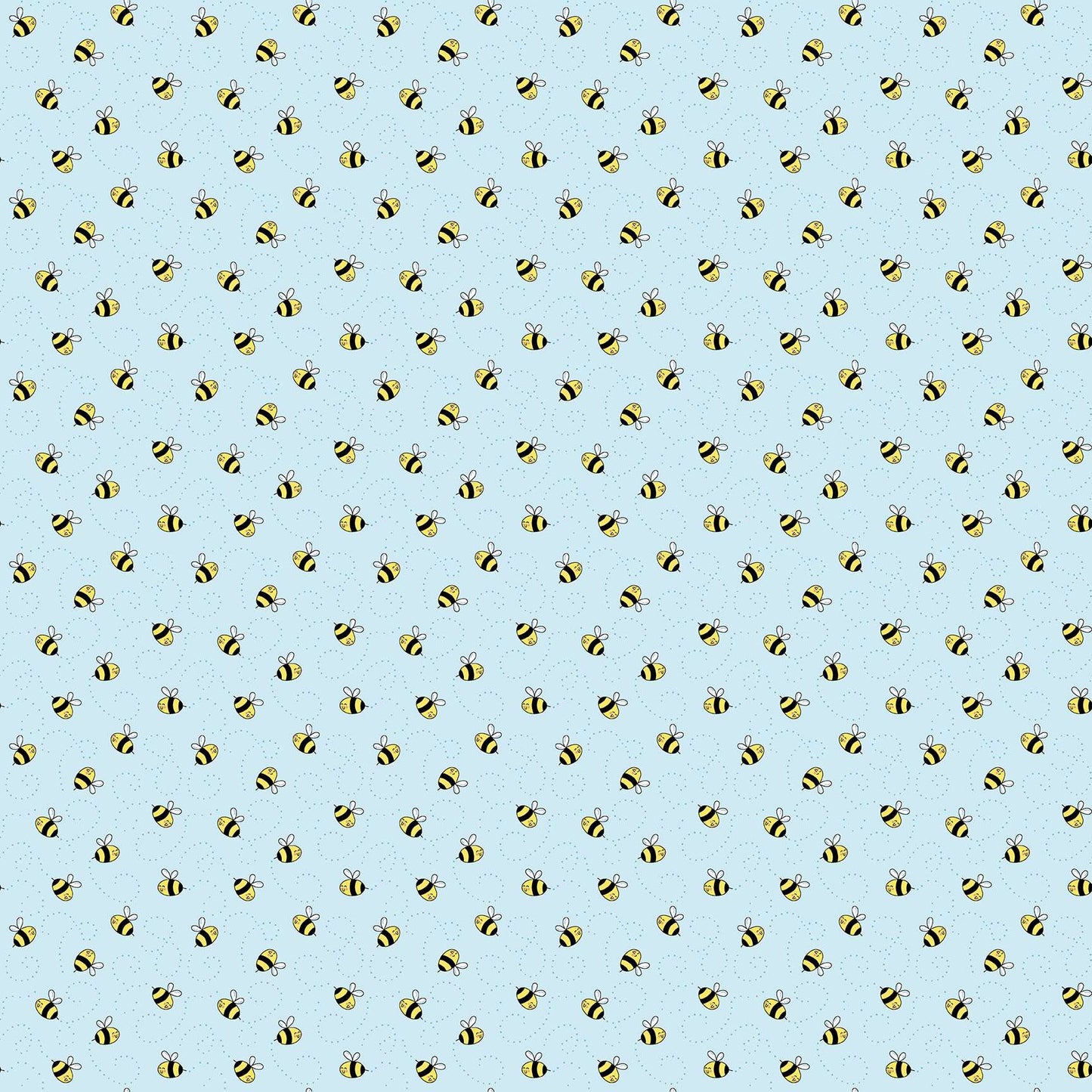 Sunny Honey by Makower - Bees Blue