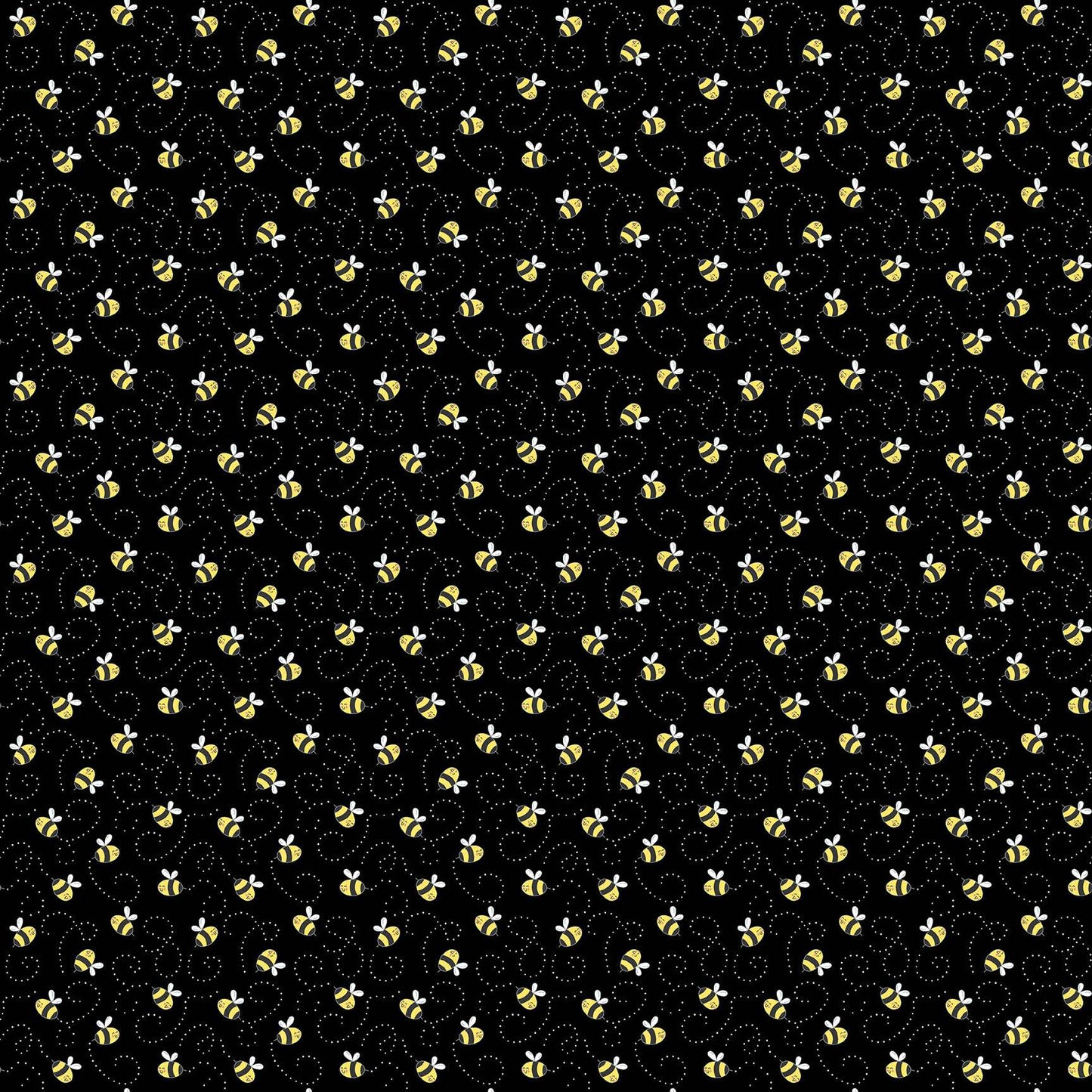 Sunny Honey by Makower - Bees Black