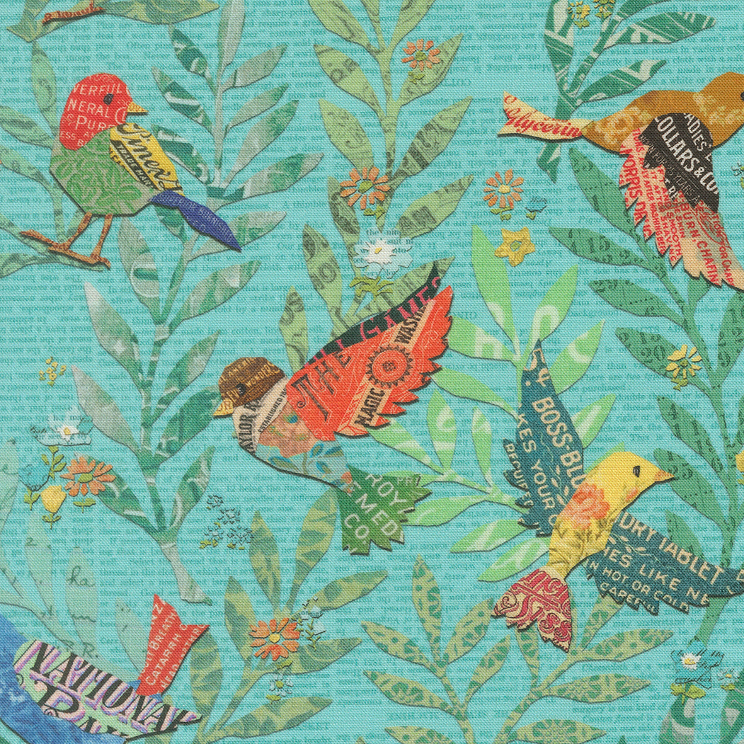 Paper Hamlet by Cathe Holden for Moda - sky birds