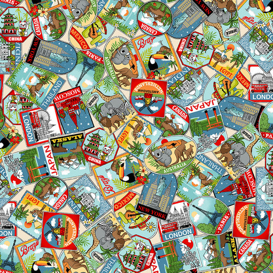 Around the world Labels image 0