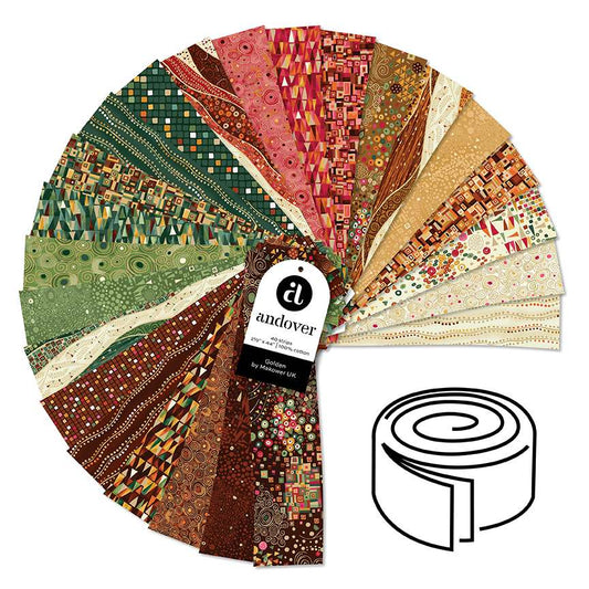 Golden by Makower -  Jelly Roll