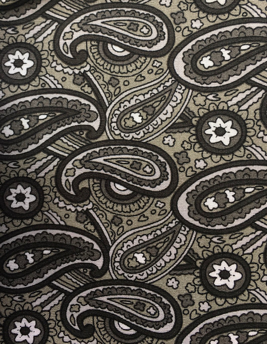 Grey paisley poplin image 0