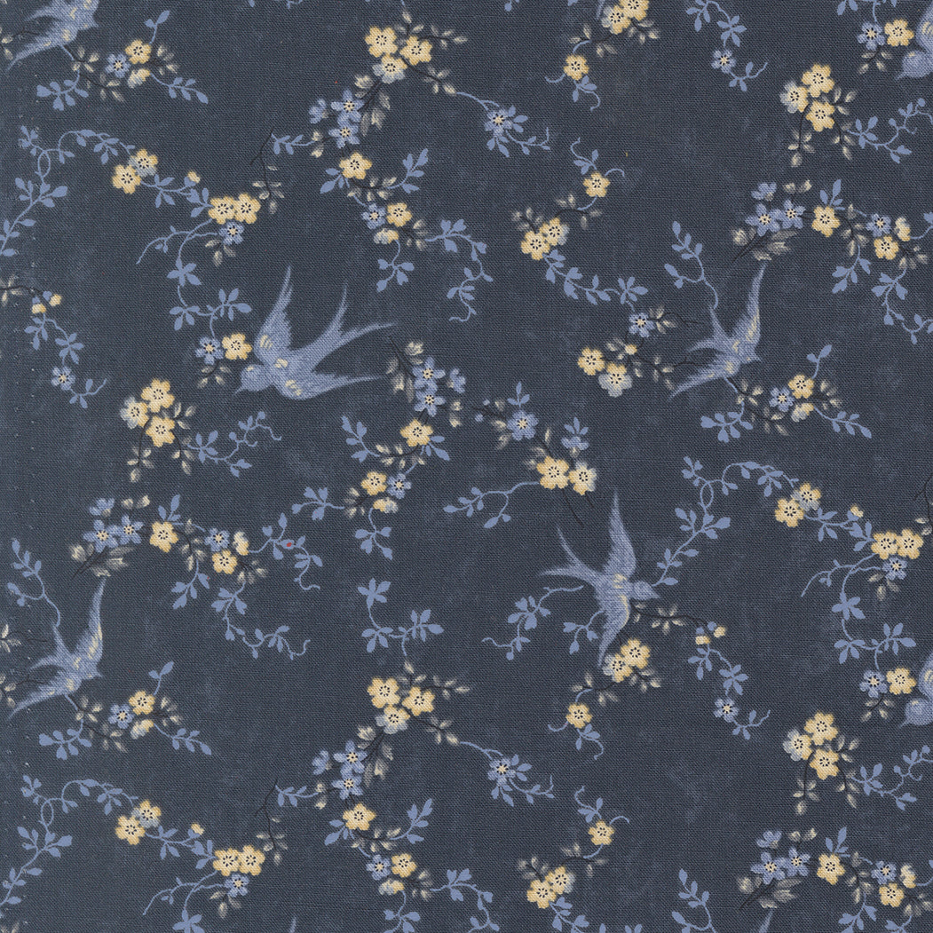 Bluebirds Nest by Kansas Troubles for Moda - Blue