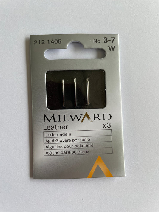 Leather Needles size 3-7 by Milward