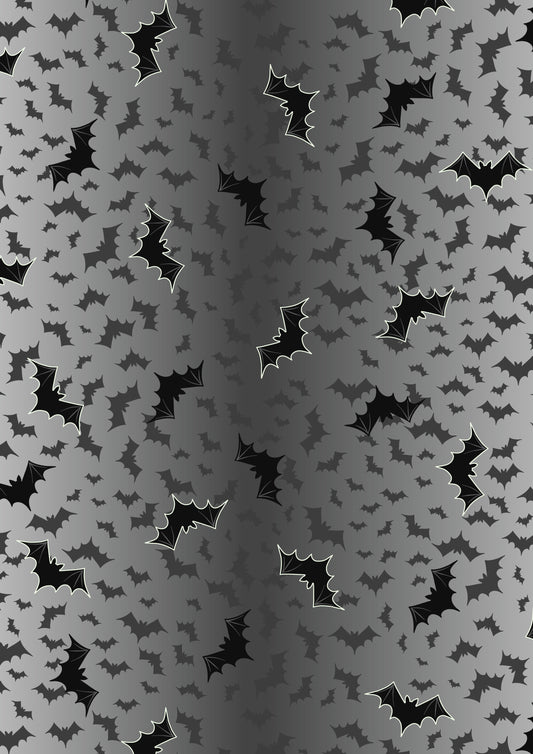Transylvania Glow Bat Ombre Grey by Lewis and Irene