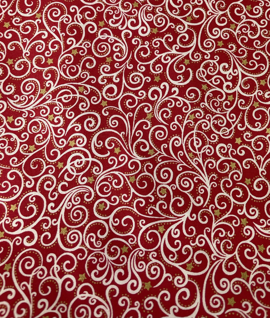 Scandi Scroll Red image 0
