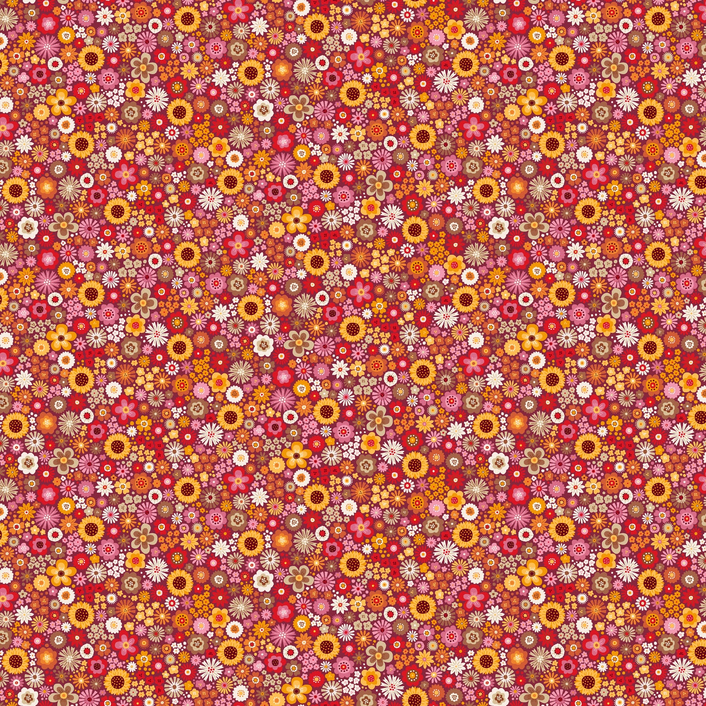 Autumn Days Mini Floral - Red image 0