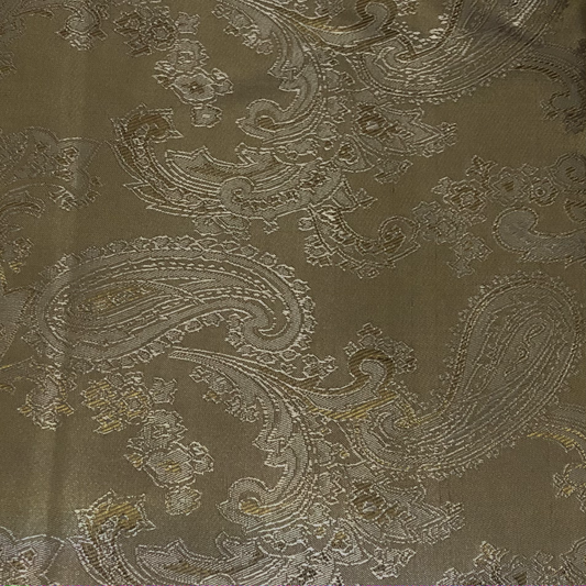 Gold paisley polyester lining image 0