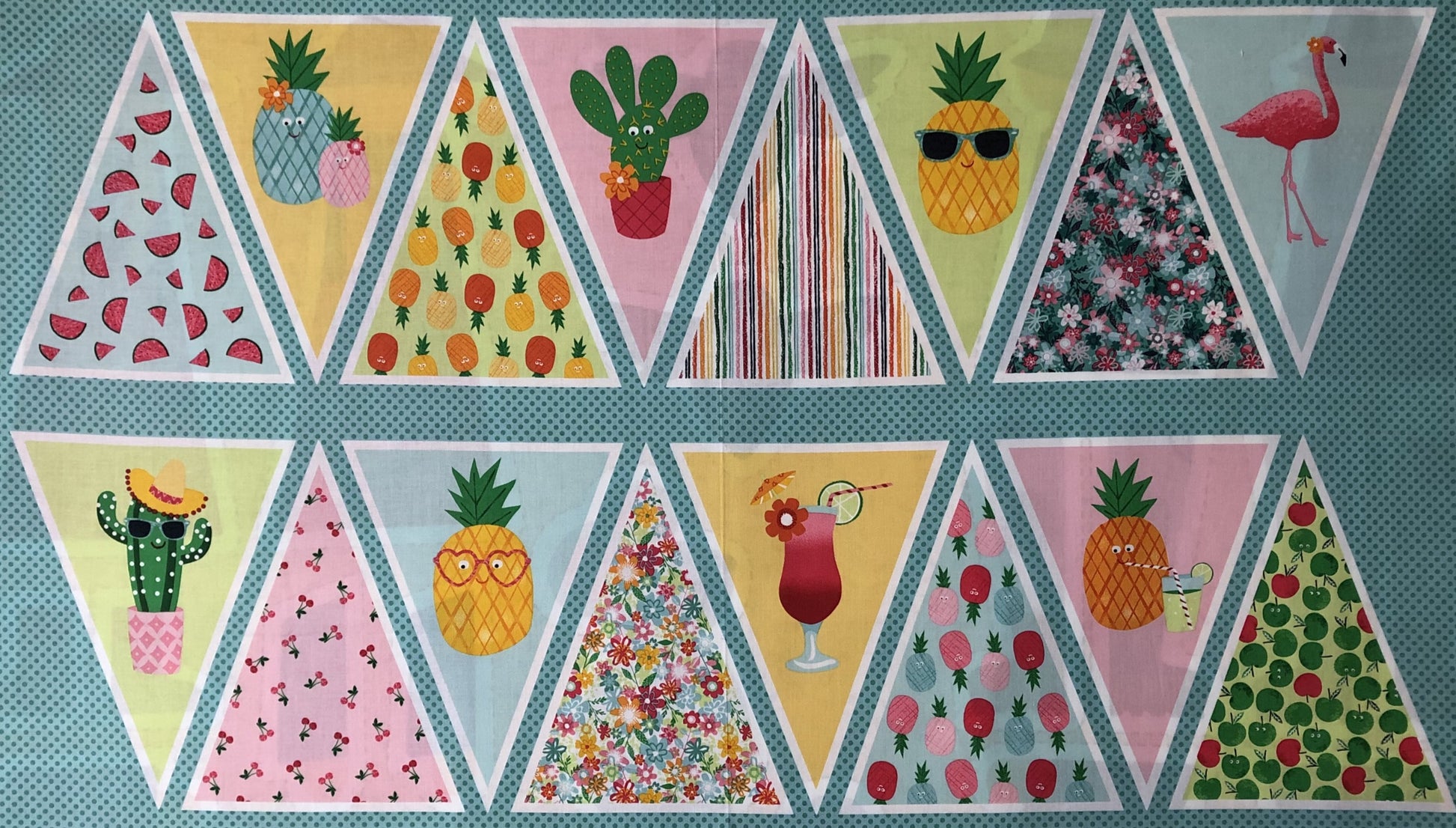 Fruity Friends Bunting Panel image 0